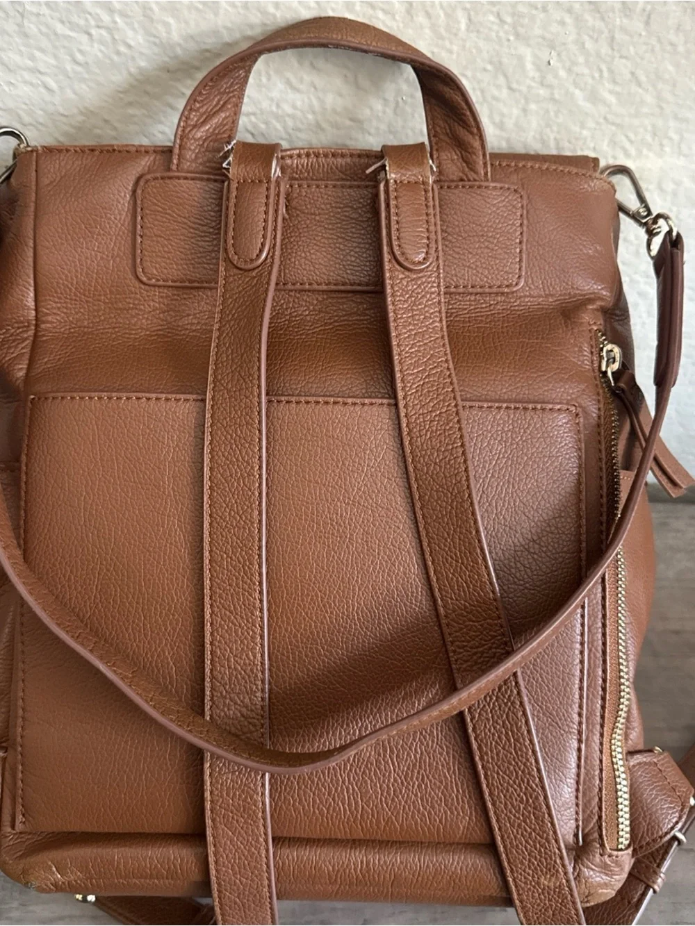 Mina Baie Los Angeles Full Vegan Kinney Sand Backpack Diaper Bag Shoulder Strap